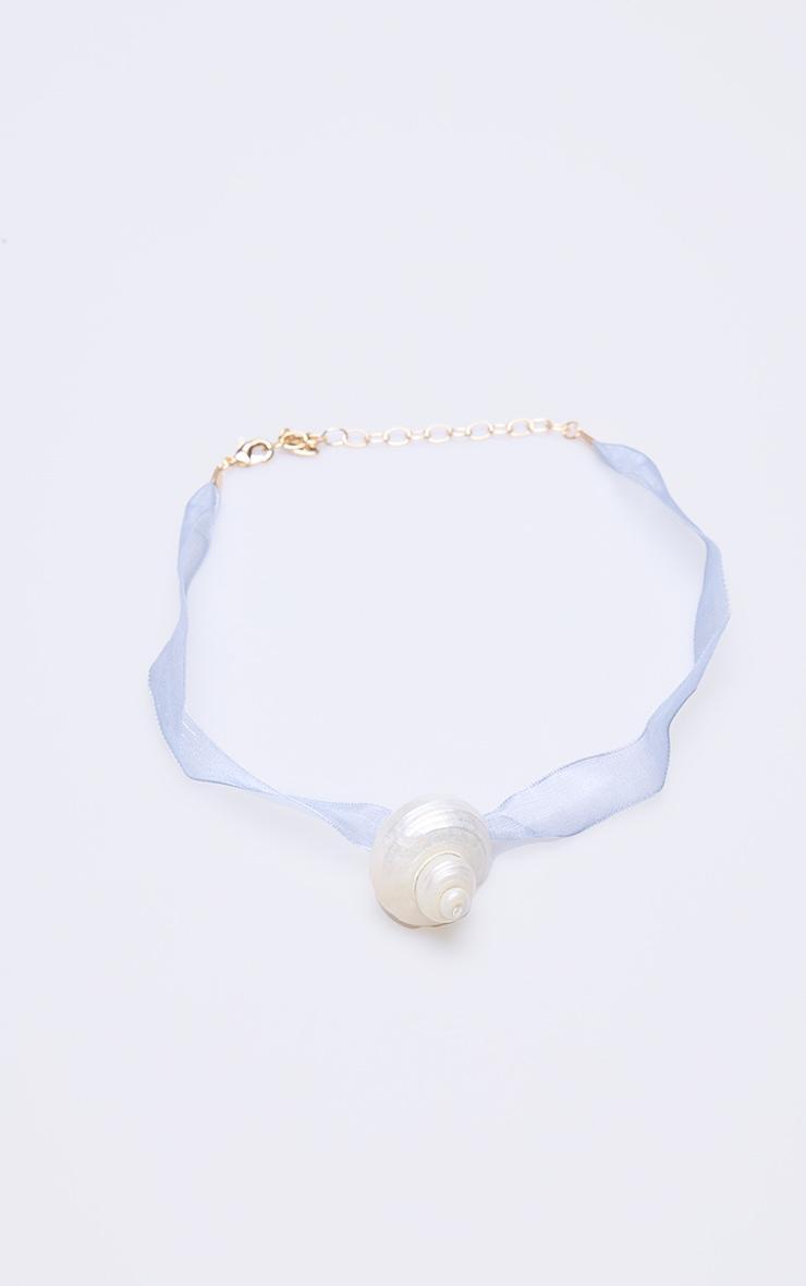 Blue Shell Ribbon Choker Product Image