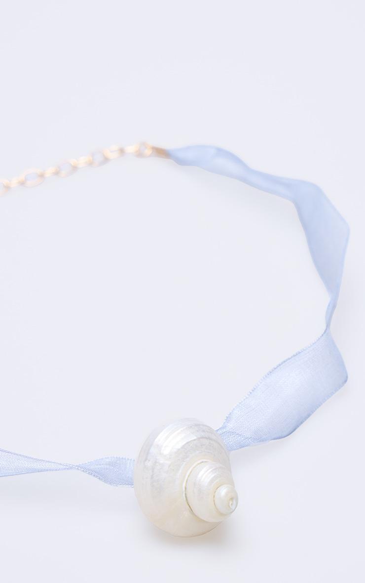 Blue Shell Ribbon Choker Product Image