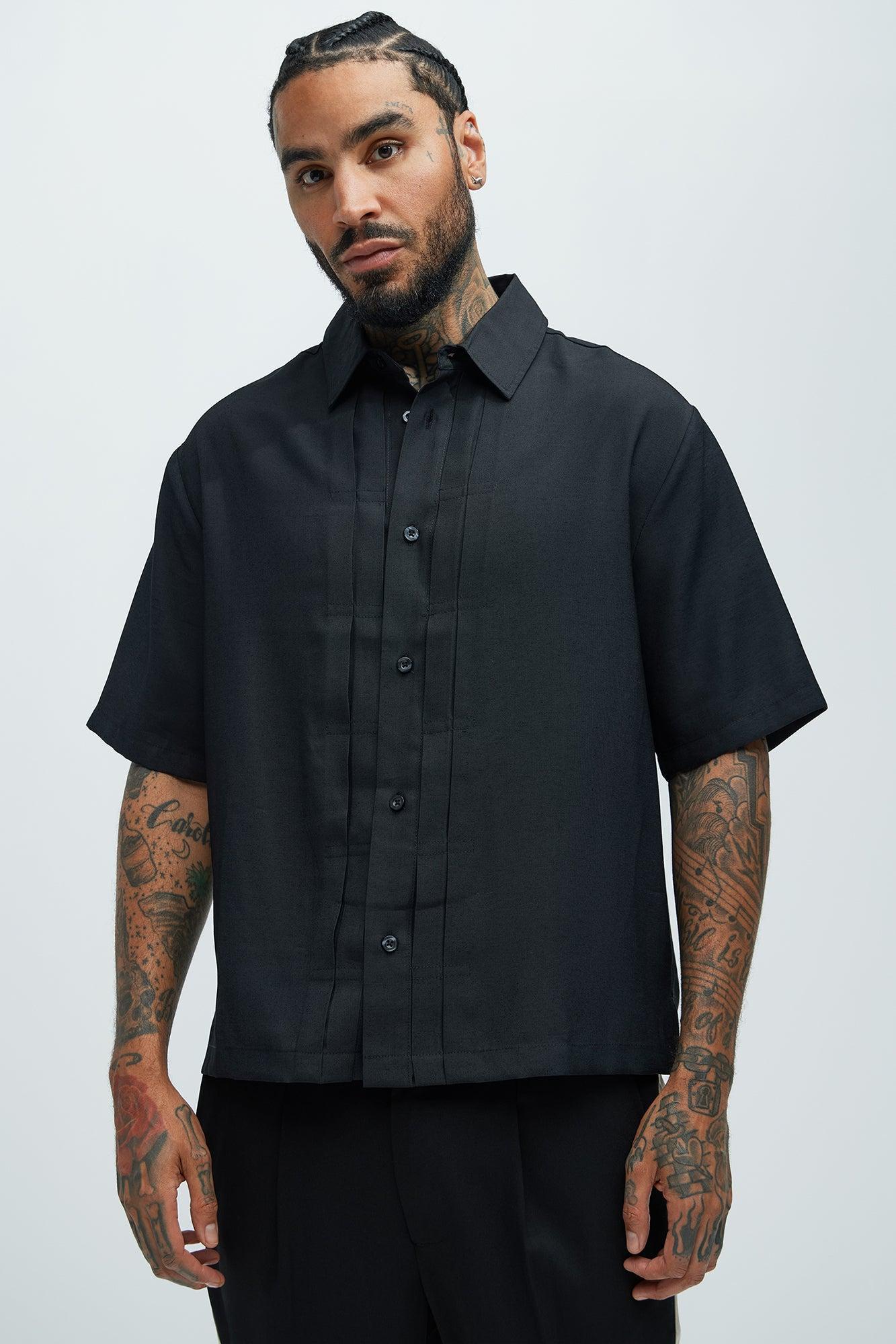 Blexy Pleated Shirt - Black Product Image