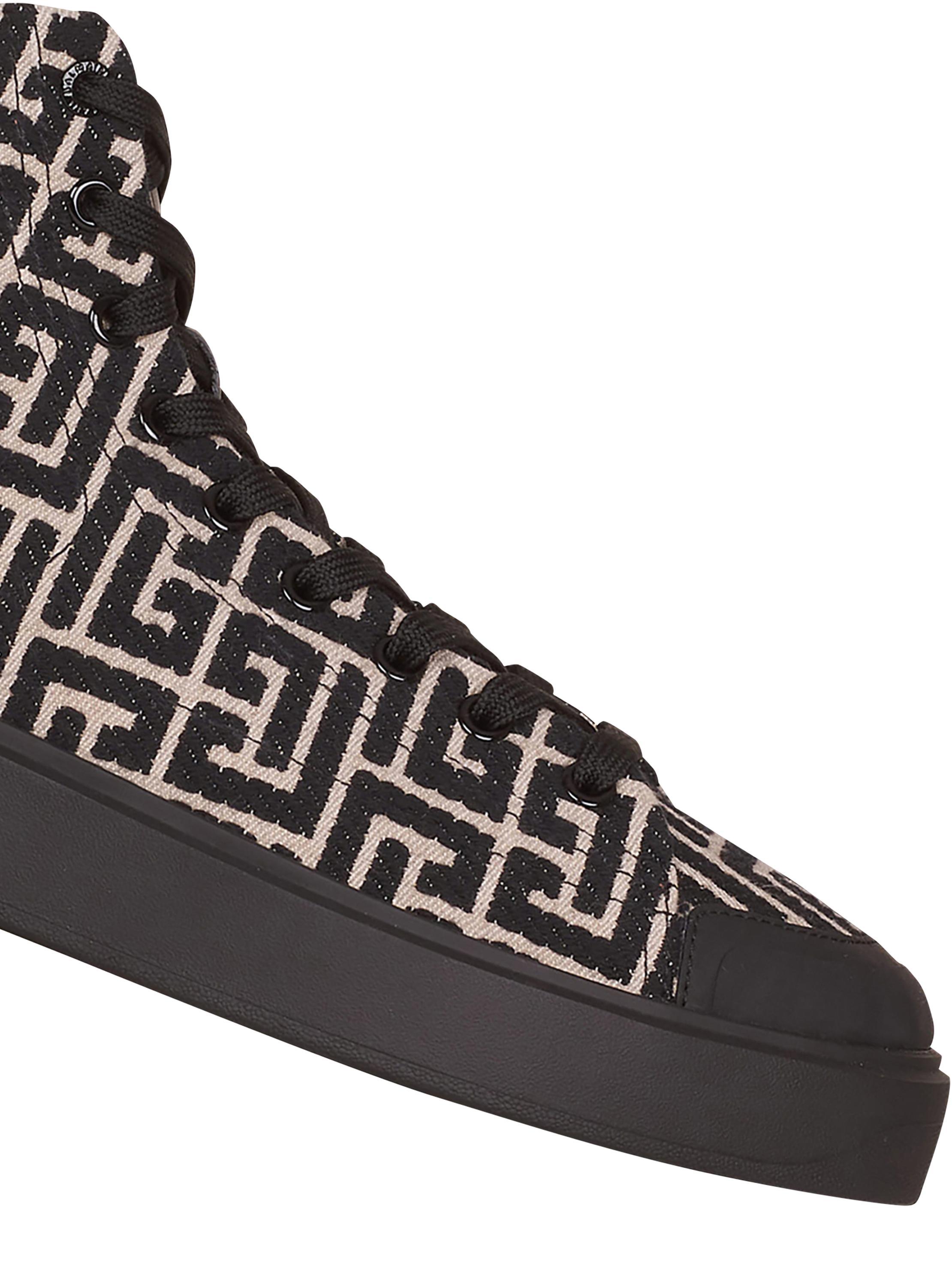 Monogram jacquard B-Court high-top sneakers Product Image