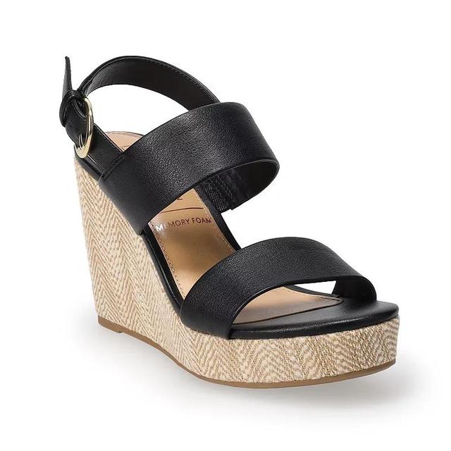 LC Lauren Conrad Wileen 2 Womens Wedge Sandals Product Image