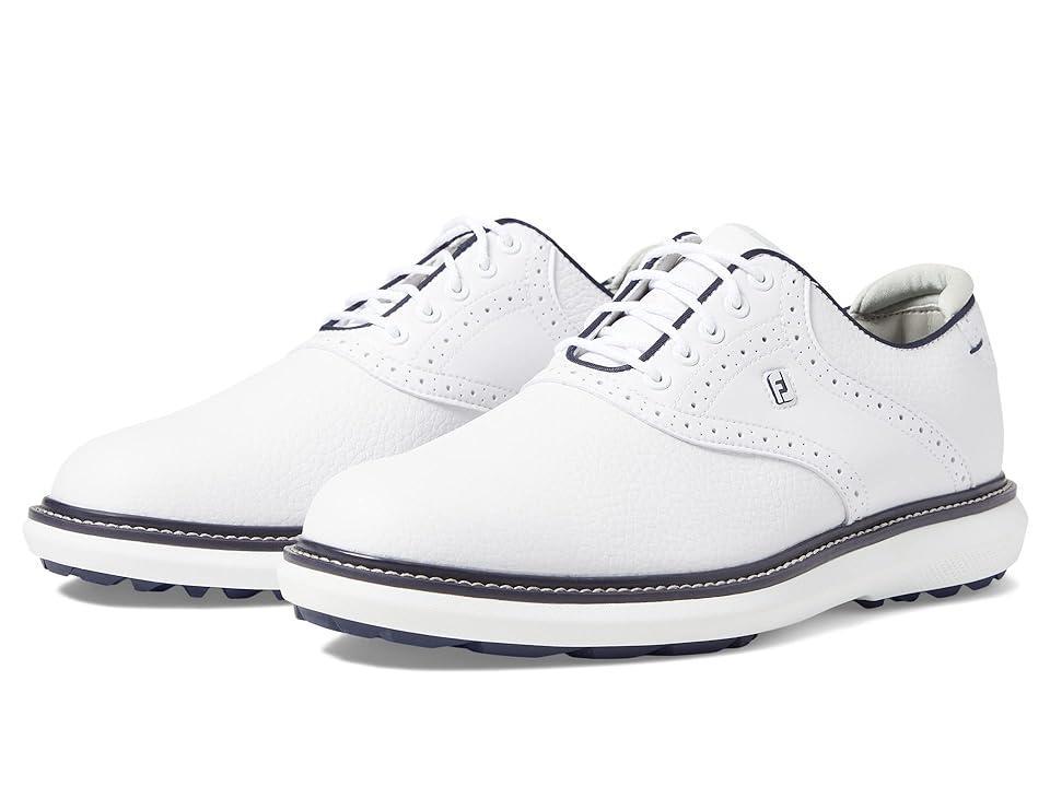 FootJoy Traditions Spikeless Golf Shoes- Previous Season (White Men's Shoes Product Image