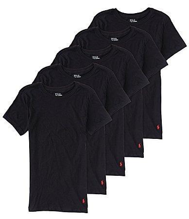 Polo Ralph Lauren 5 Pack Slim Fit Crews (Polo /RL2000 Red Pony Player) Men's T Shirt Product Image