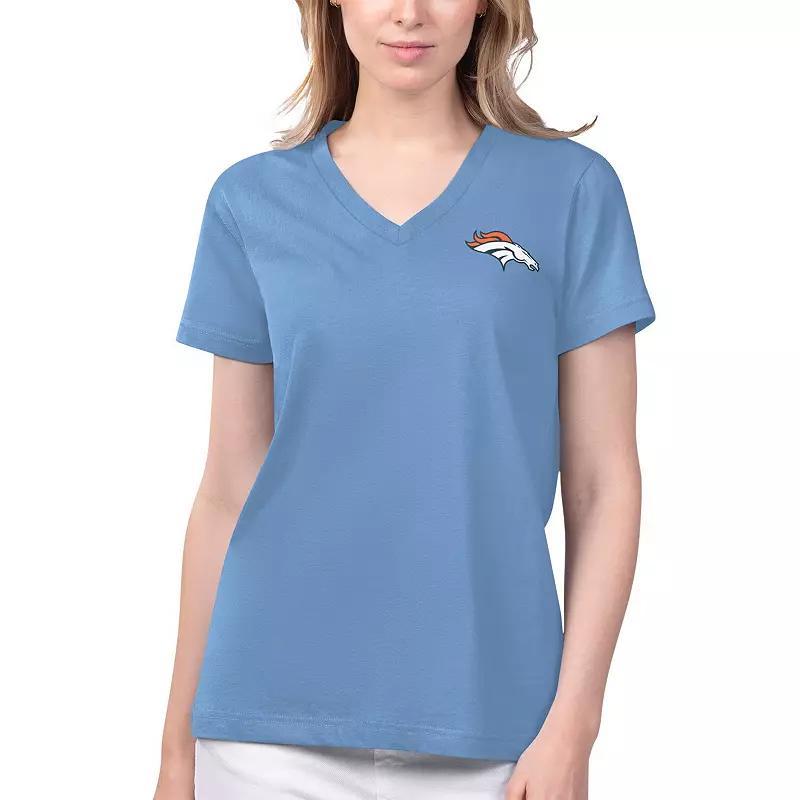 Womens Margaritaville Denver Broncos Game Time V-Neck T-Shirt Product Image