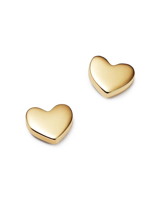 Moon & Meadow Heart Stud Earrings in 14K Yellow Gold - 100% Exclusive Product Image