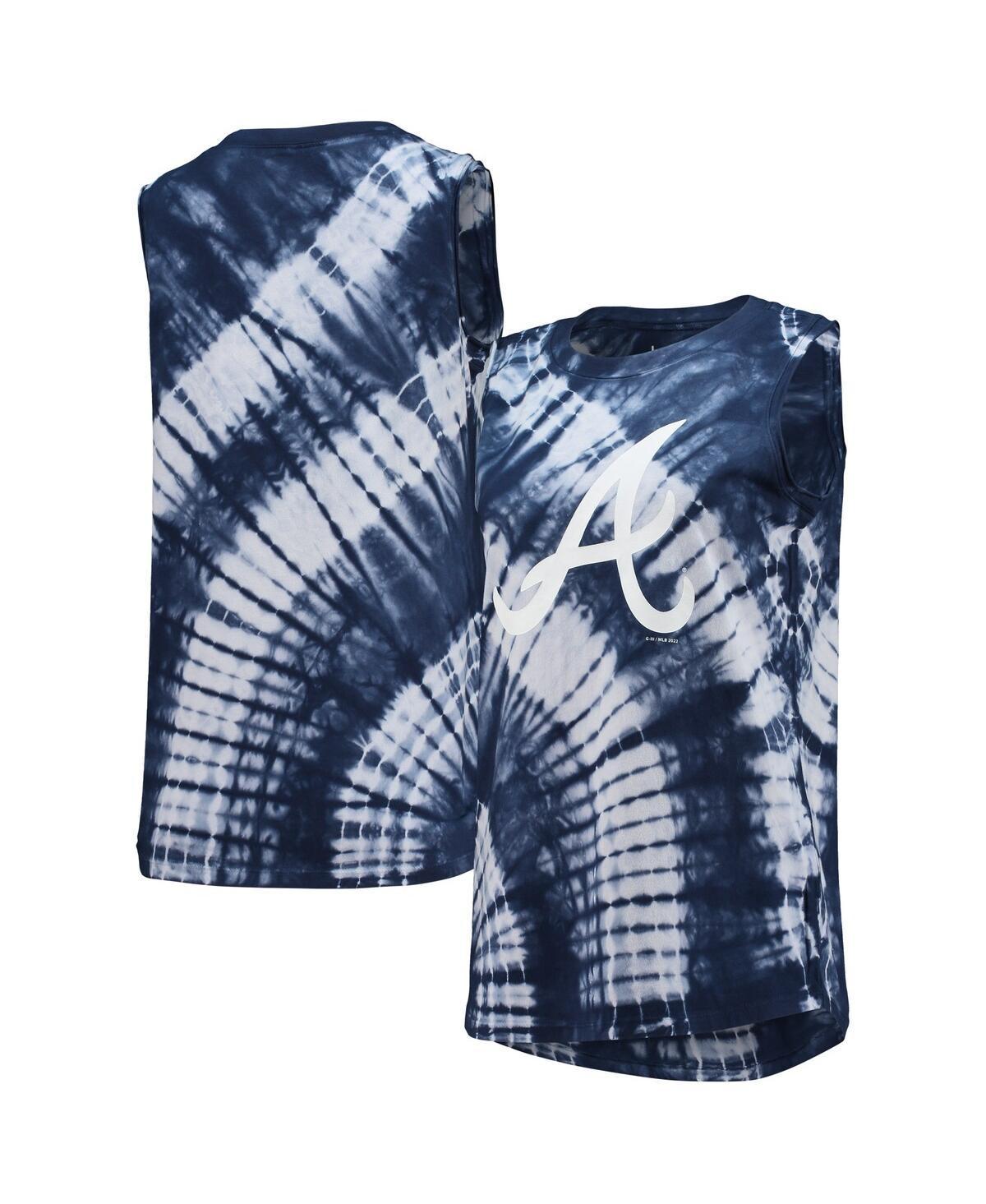 Womens Touch Navy Atlanta Braves Money Ball Tie-Dye Tank Top product image