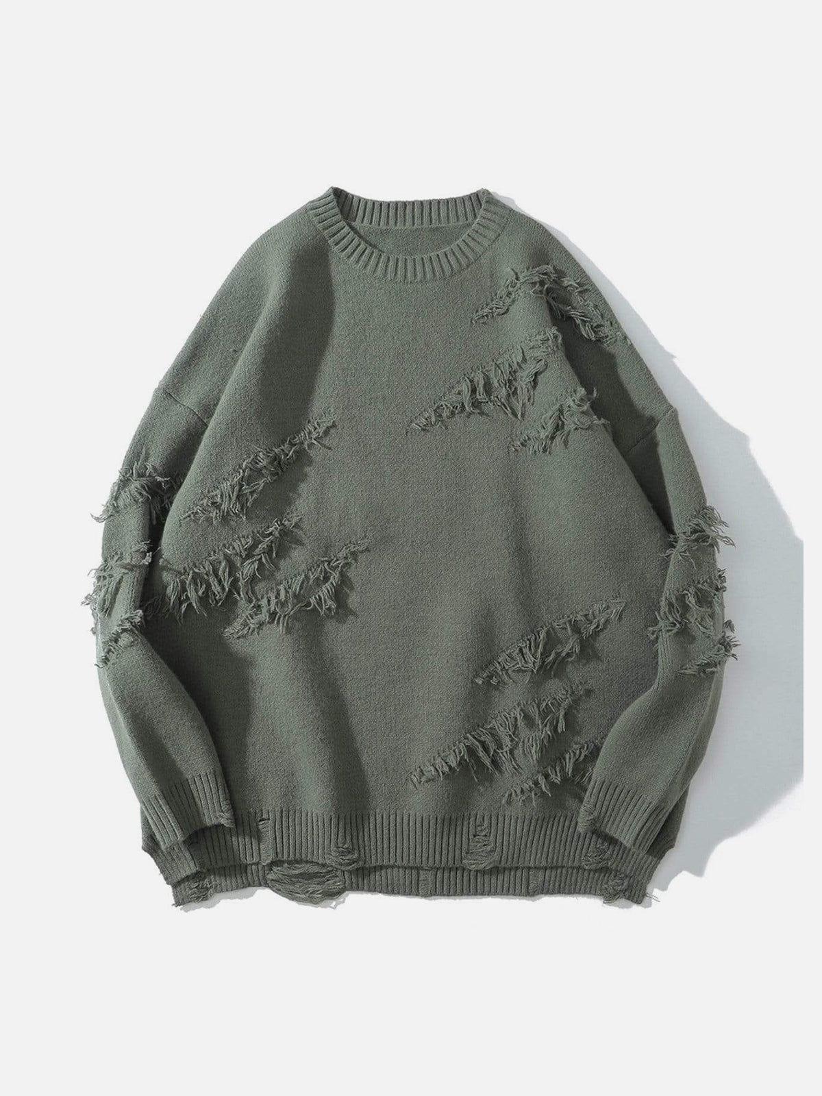 Aelfric Eden "Rwoiut" Fringed Design Sweater Product Image