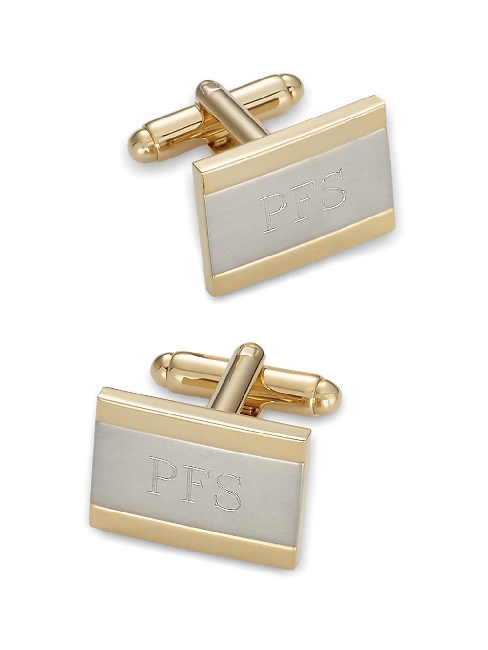 Engravable Cufflinks - Gold/silver Product Image