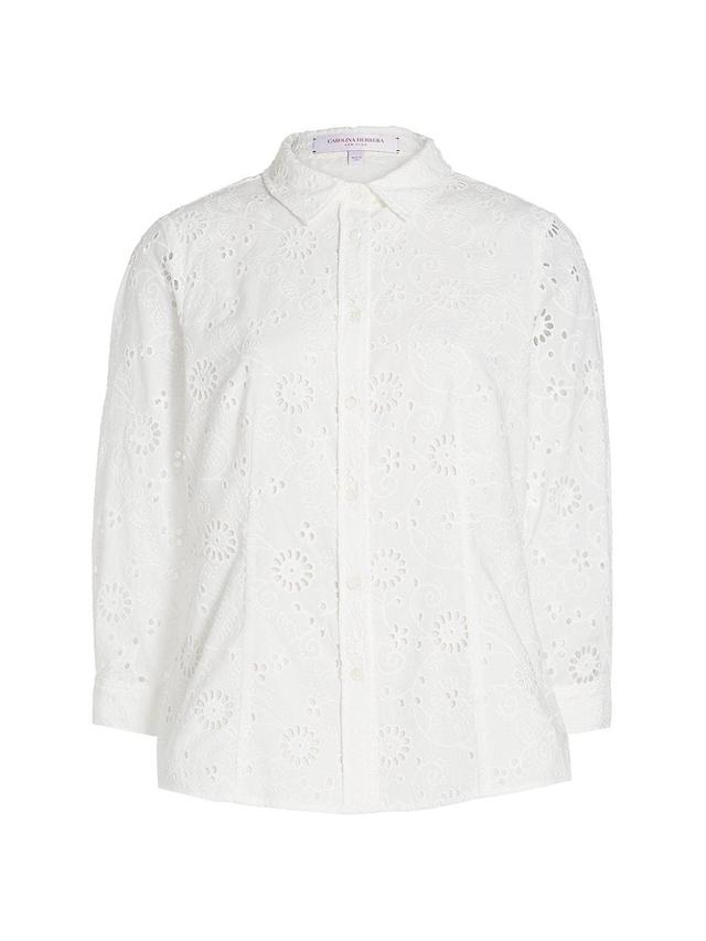 Womens Icon Cotton Eyelet Blouse Product Image