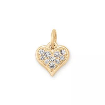 Delicate Pave Diamond Heart Pendant Product Image