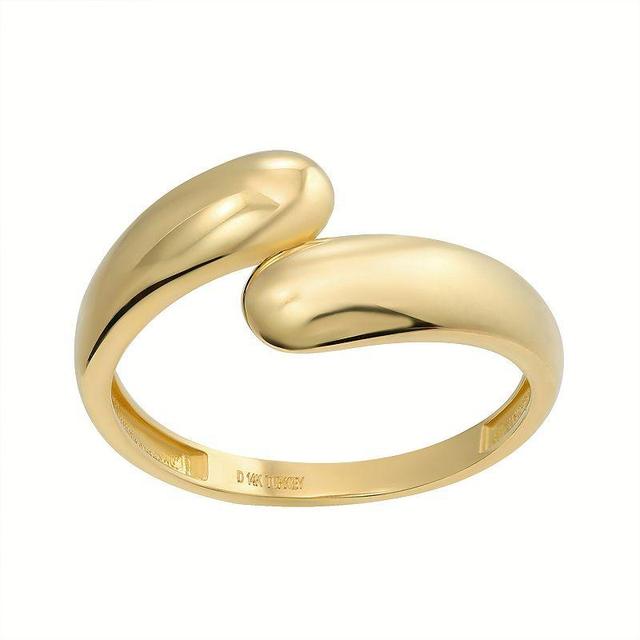 Taylor Grace 10k Gold Puffed Bypass Ring, Womens Product Image