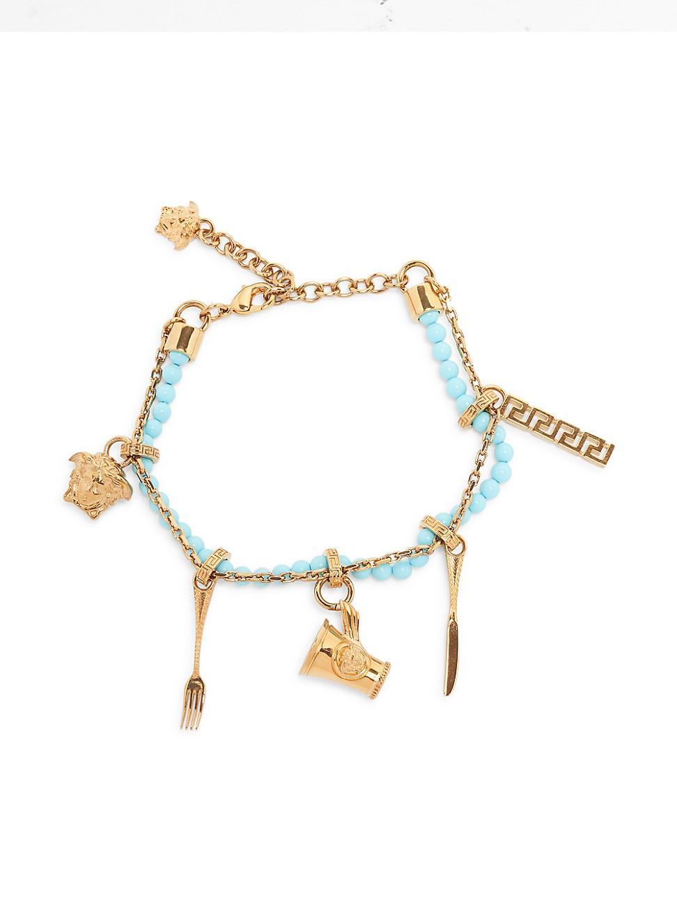 Mens Goldtone & Enamel Charm Bracelet Product Image