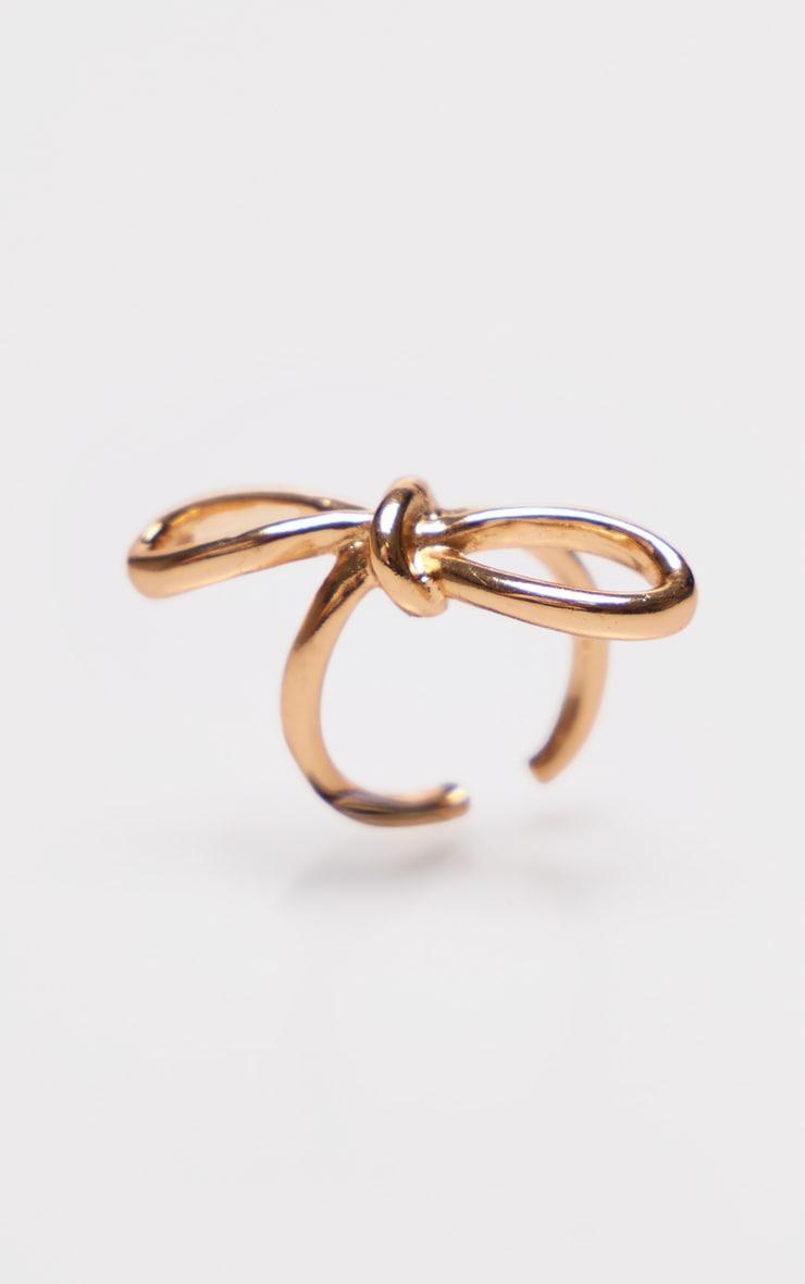 Gold Chunky Bow Ring Product Image