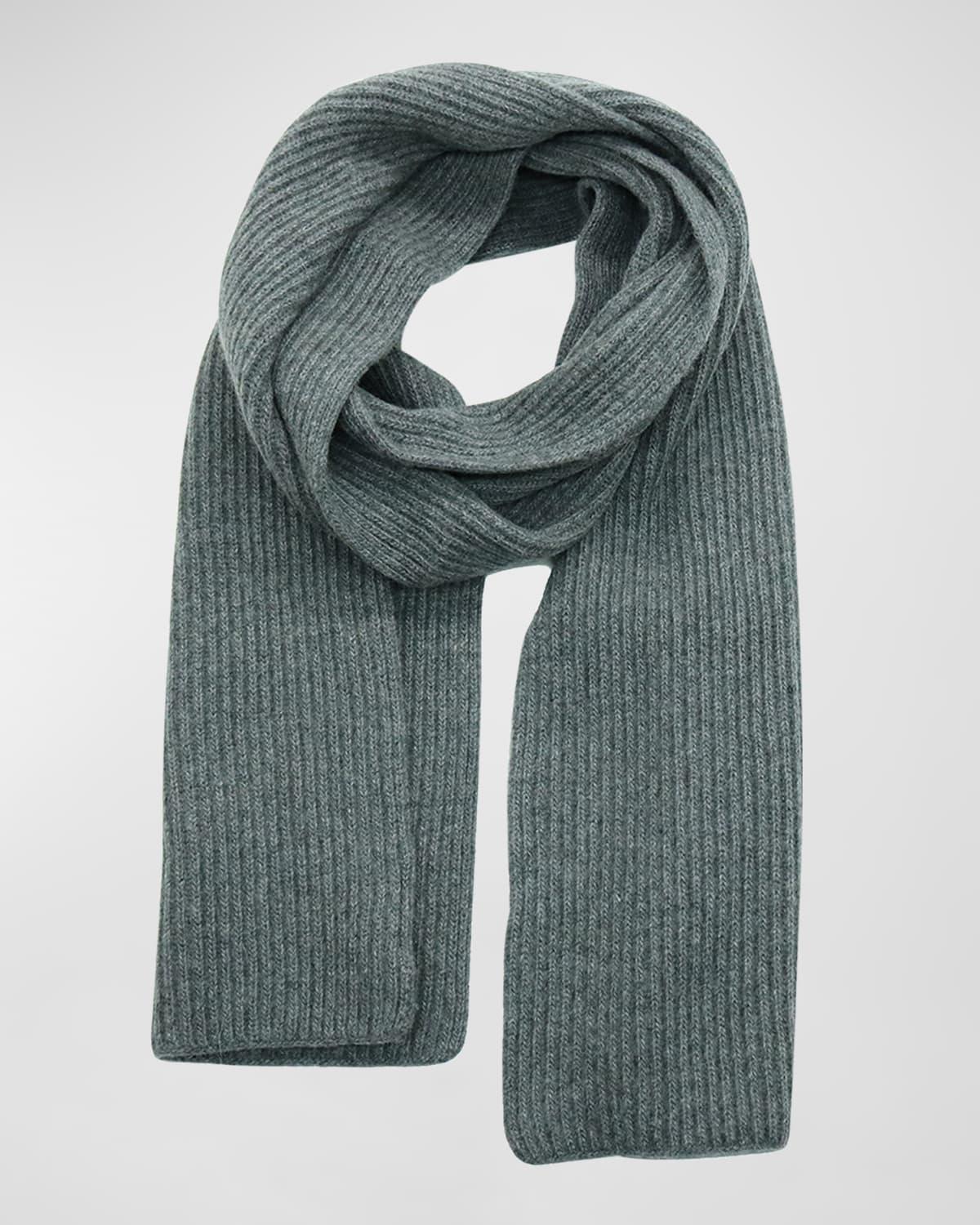 Mens Rib Cashmere Scarf Product Image