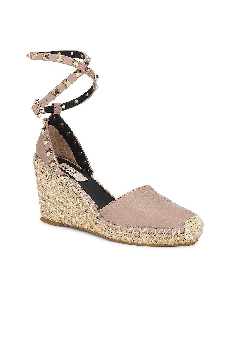 Valentino Garavani Rockstud Wedge Espadrille Blue. (also in 39). Product Image