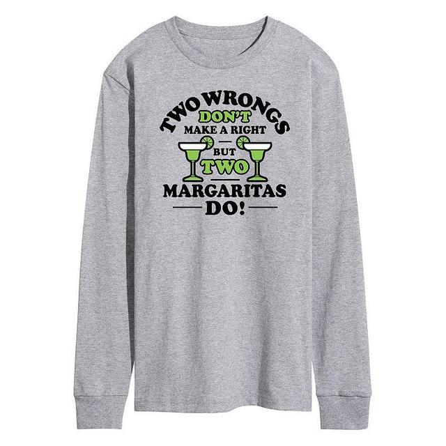 Mens Two Wrongs Right Margaritas Long Sleeve Product Image