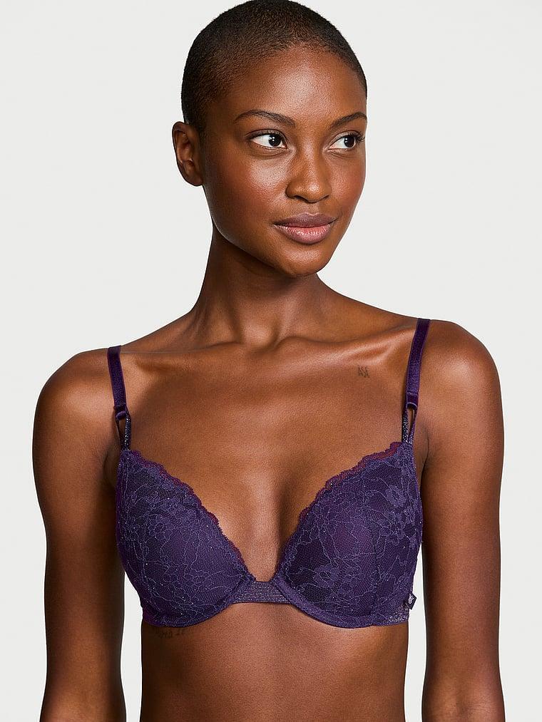 Sexy Tee Sequin Posey Lace Push-Up Bra Product Image