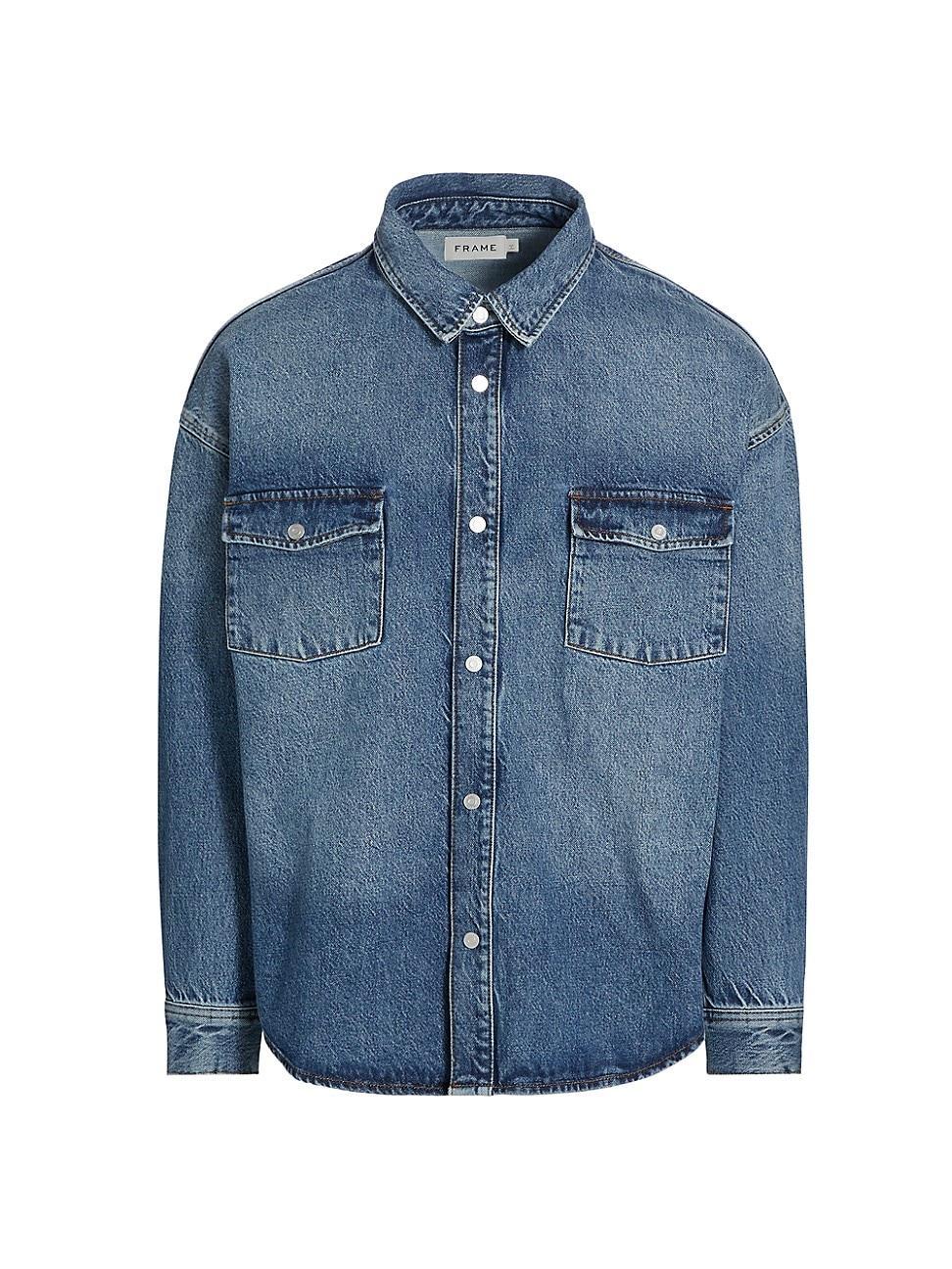 Mens Denim Snap-Front Shirt Product Image