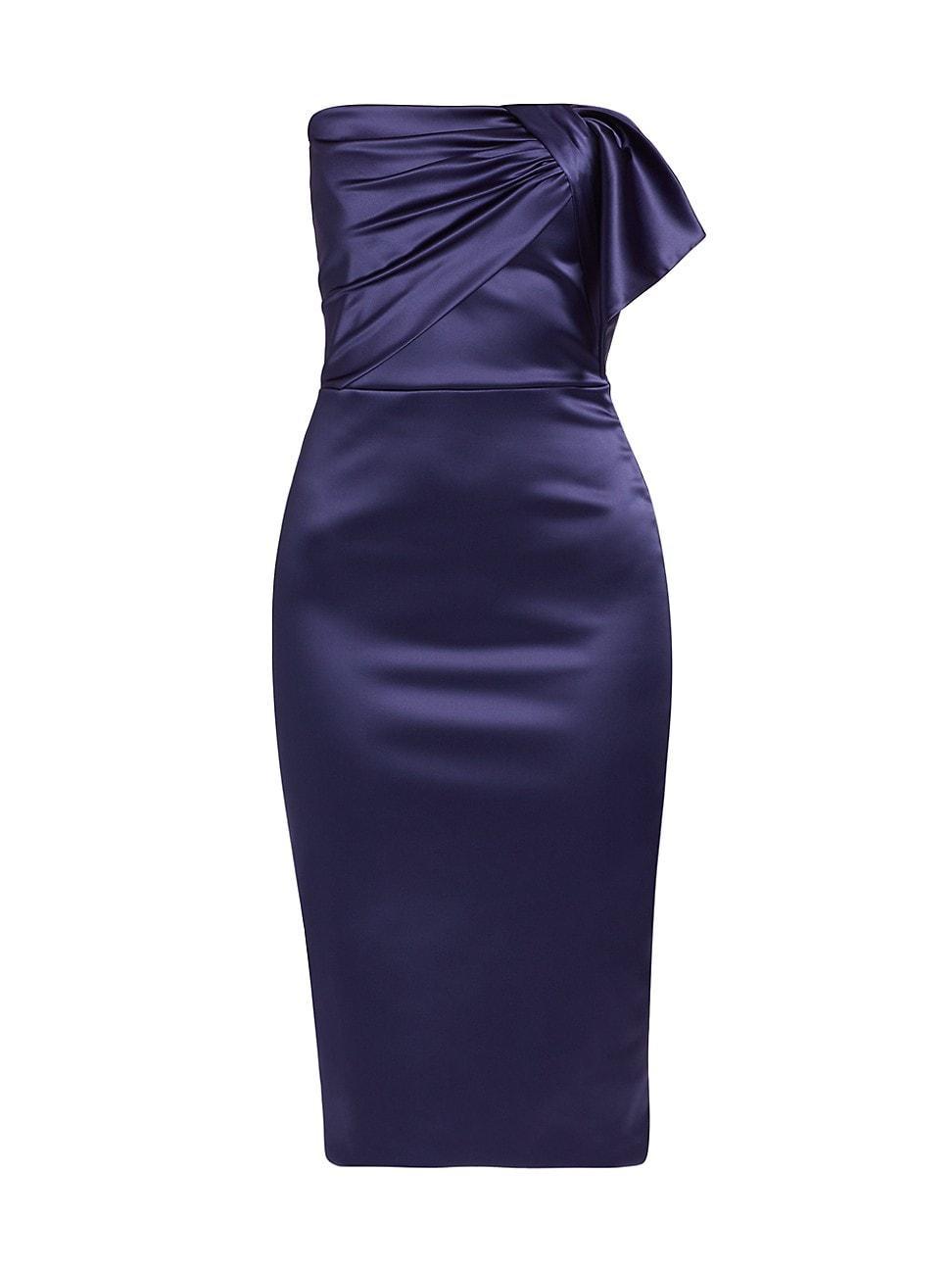 Womens Desta Satin Strapless Midi-Dress Product Image