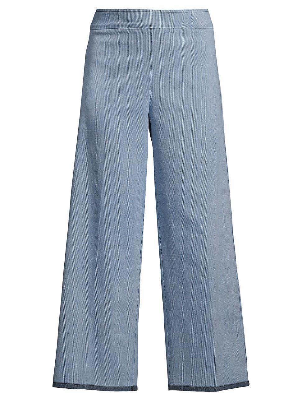 Womens Alex Denim Wide-Leg Pants Product Image