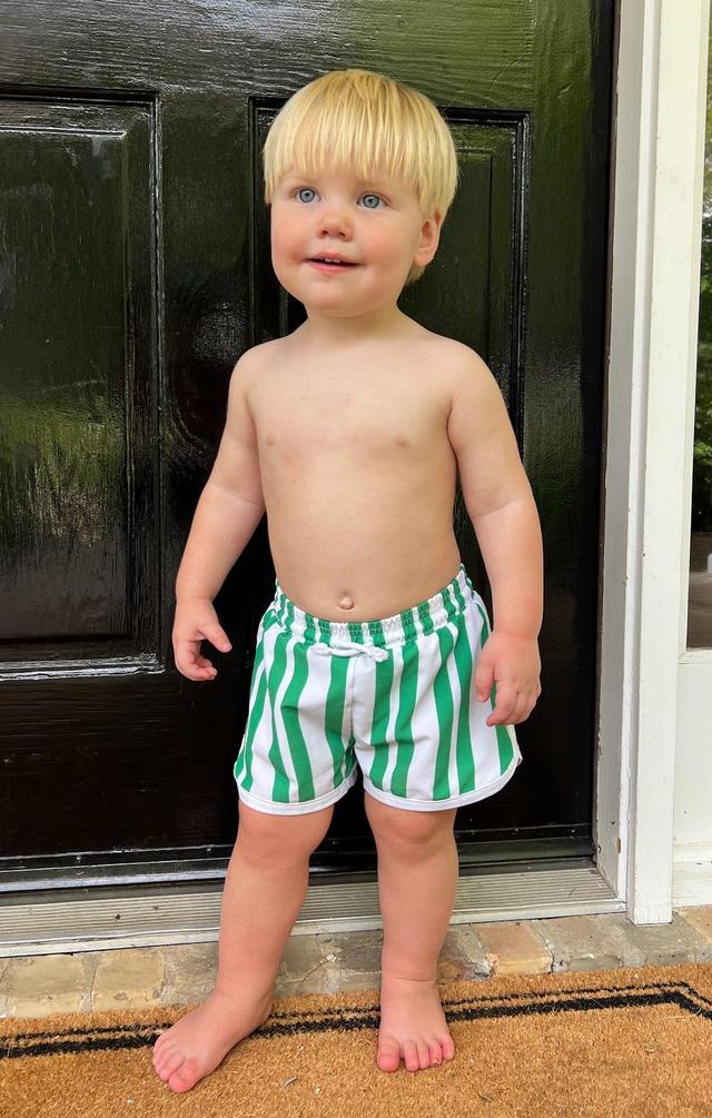 Little Beach Bum Trunks ~ Center Court Stripe Kids Product Image