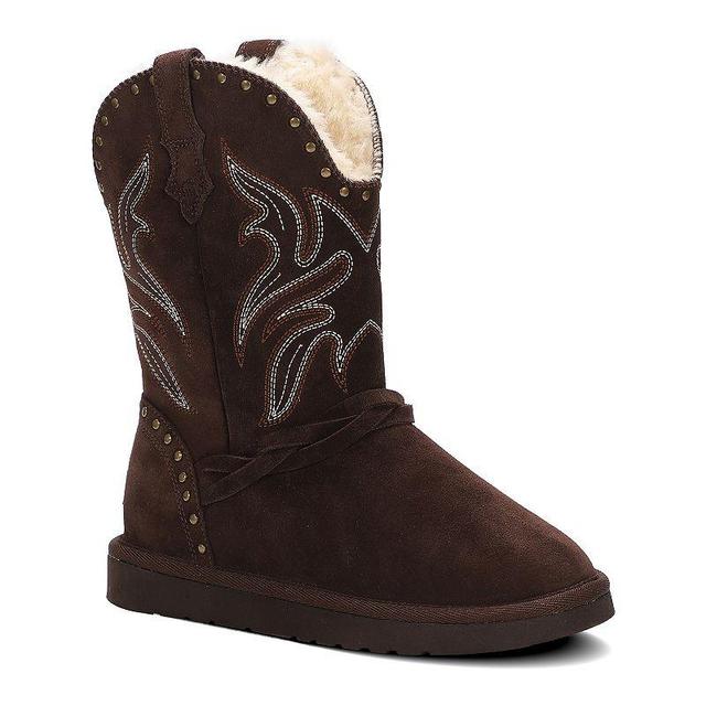 Womens LAMO Wrangler Boots Brown Product Image