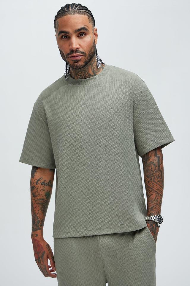 Capstan Textured Relaxed Tee - Olive Product Image