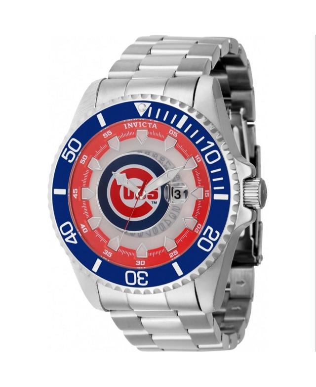 Invicta Mens 43458 Mlb Chicago Cubs Quartz Multifunction Red, Silver, White, Blue Dial Watch - Red Product Image