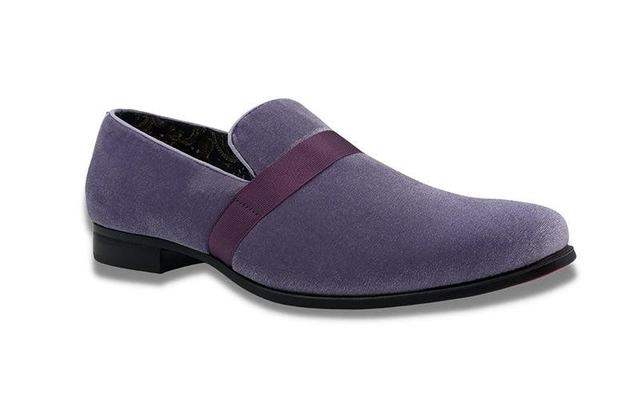 (Size 10½) Lavender Solid Velvet Loafer Product Image