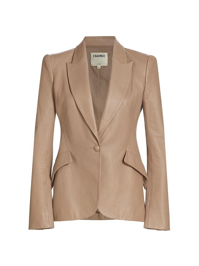 Womens Chamberlain Leather Blazer Product Image