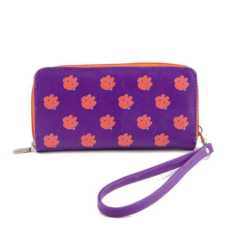 Womens Clemson Tigers Zip-Around Wristlet Wallet Product Image