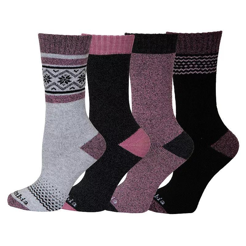 Womens Columbia Stripe Moisture Control Crew Socks Product Image