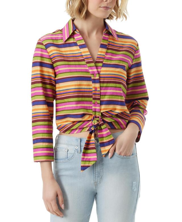 Women's Wisteria Tie-Front Collared Top Product Image