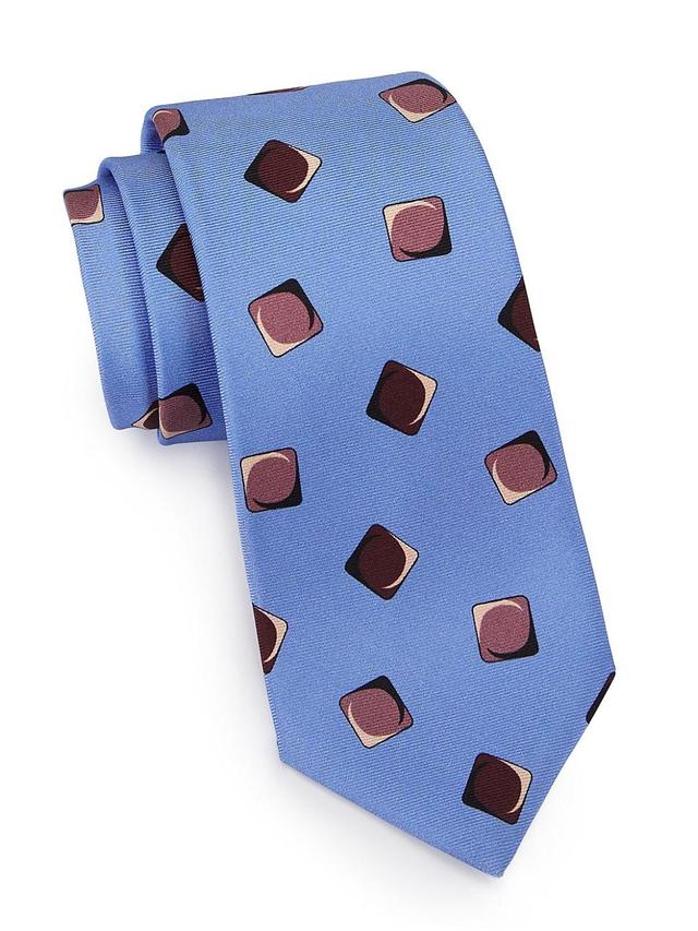 Mens Geometric Silk Tie Product Image