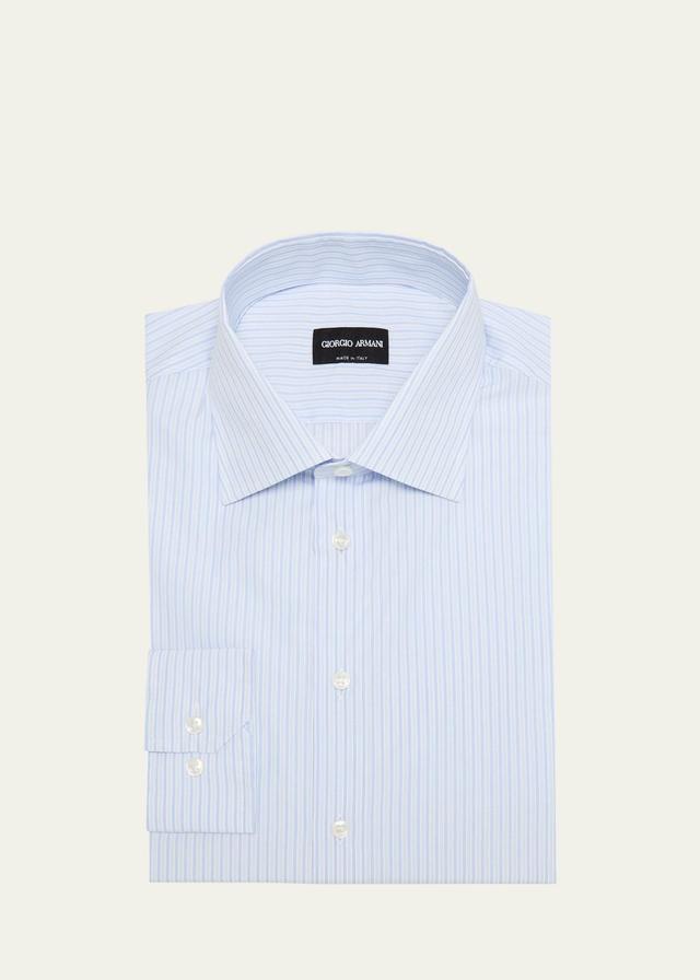 Mens Striped Cotton Dress Shirt Product Image