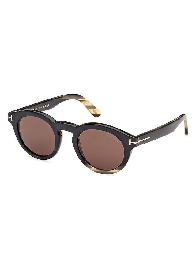 Mens 47MM Round Sunglasses Product Image