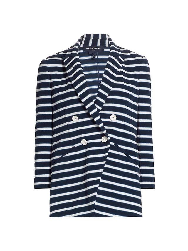 Womens Ortiz Striped Double-Breasted Jacket Product Image