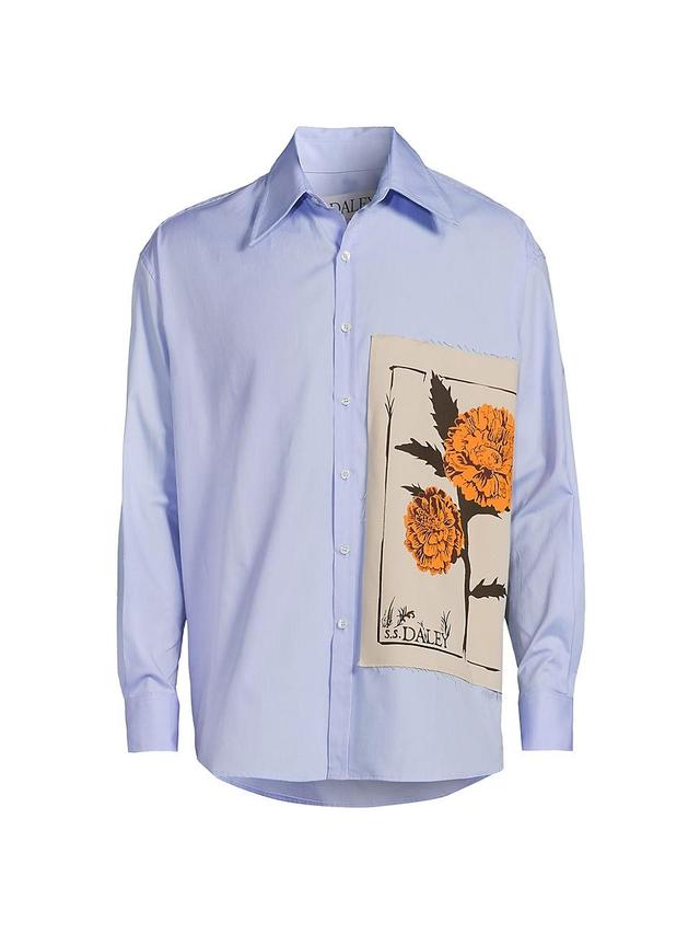 Mens Merry Ment Marigold Patch Cotton Shirt Product Image