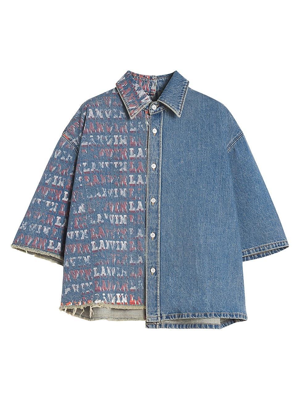 Mens Lanvin x Future Unisex Asymmetrical Printed Shirt Product Image