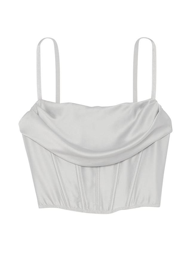 Satin Draped Corset Top Product Image