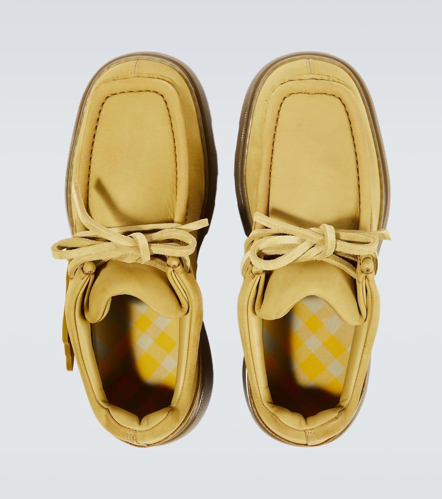 Creeper Suede Derby Shoes In Yellow Product Image