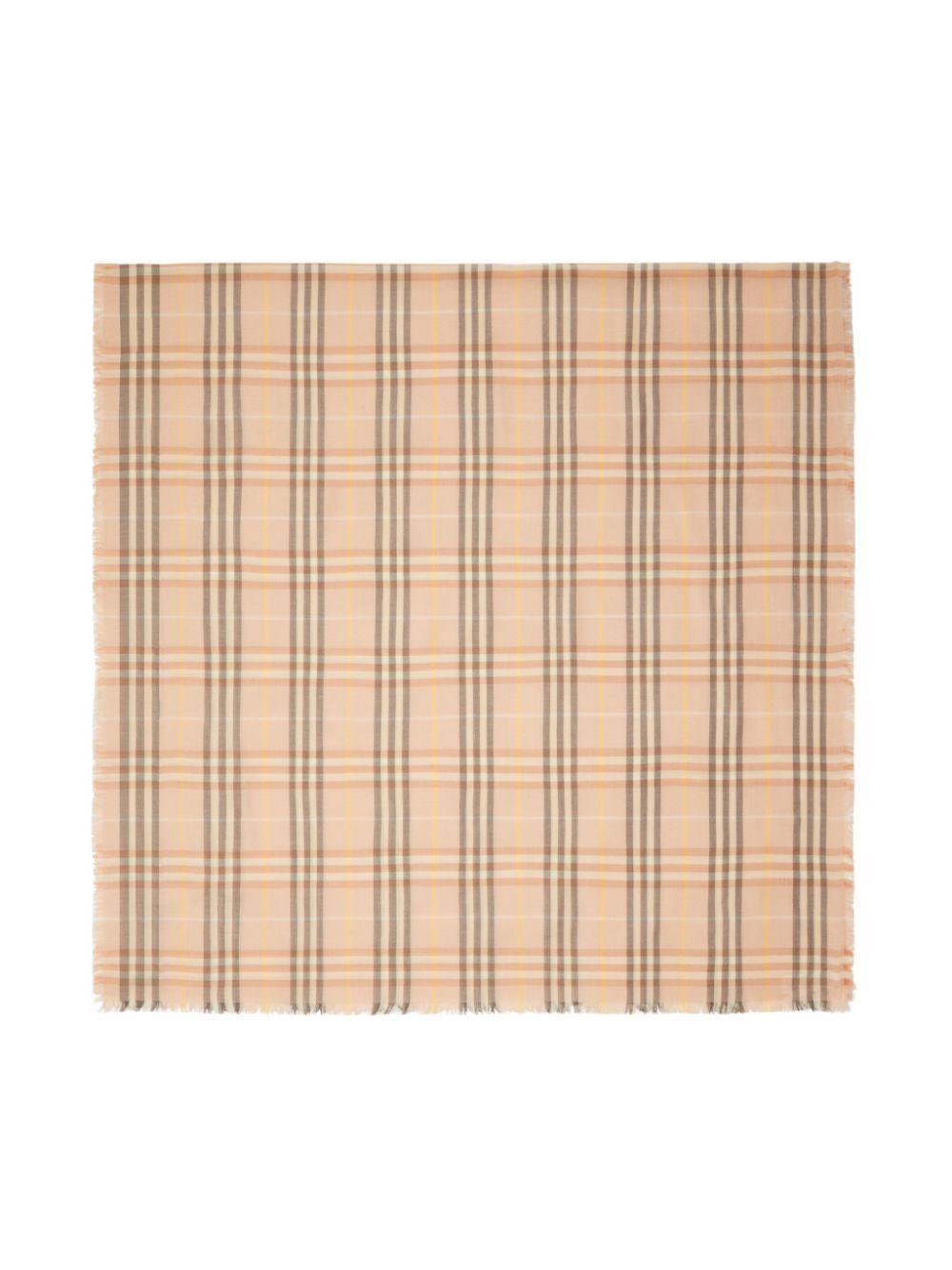 BURBERRY Check-pattern Scarf In Neutrals Product Image