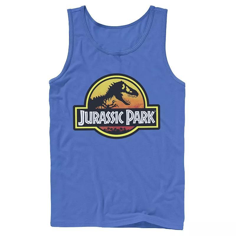 Mens Jurassic Park Sunset Logo Tank Top Product Image