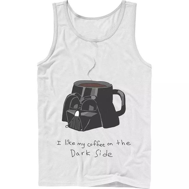 Mens Star Wars Darth Vader Mug I Like My Coffee On The Dark Side Tank Top Athletic Grey Product Image