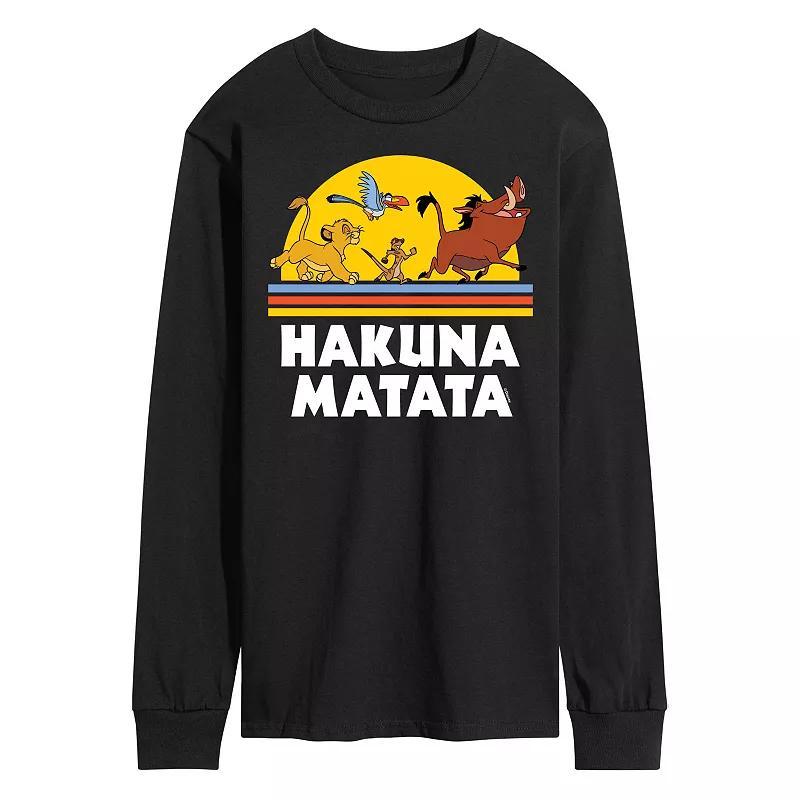 Disneys The Lion King Mens Hakuna Matata Sunset Long Sleeve Graphic Tee Product Image