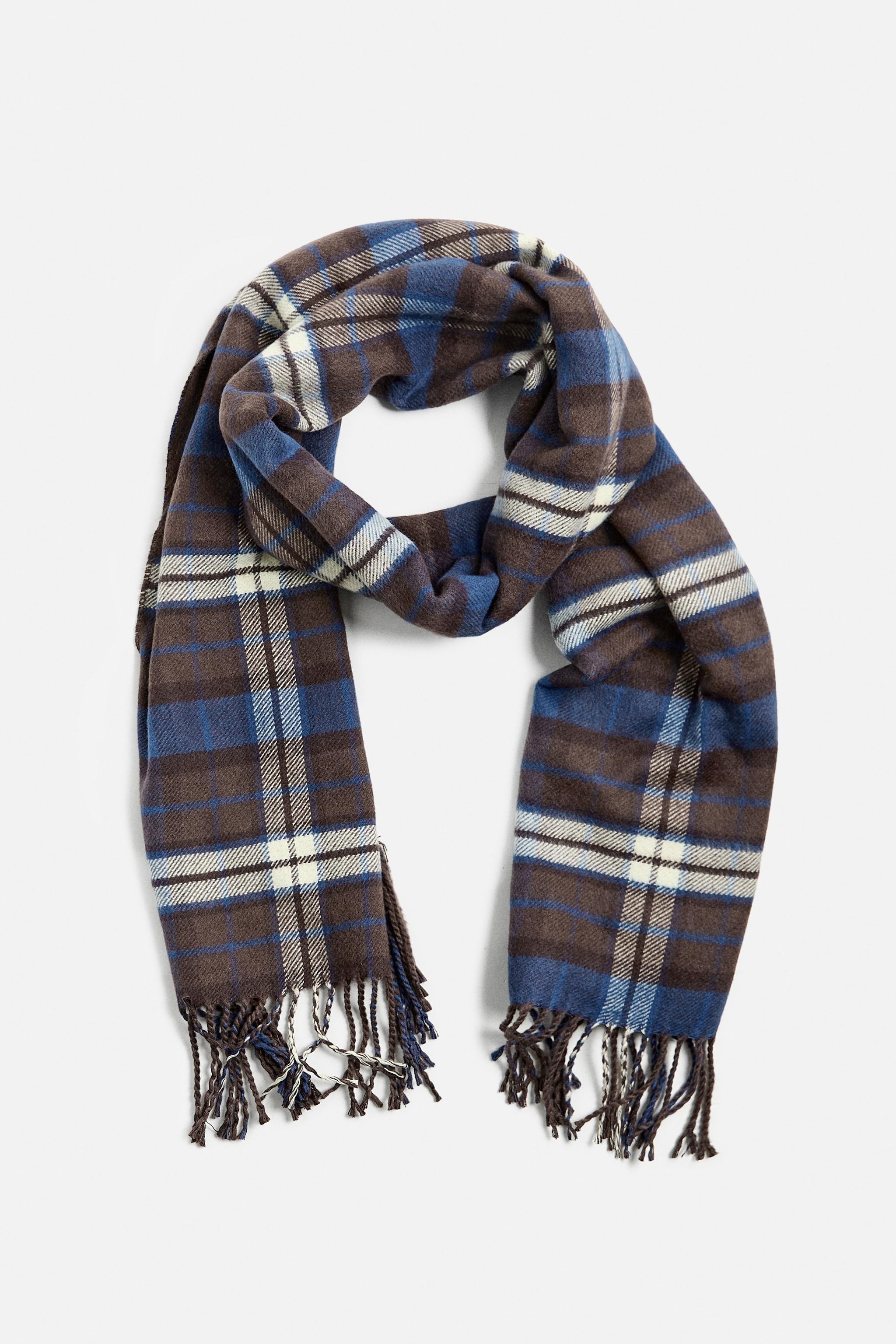 PLAID COMBINATION SCARF Product Image