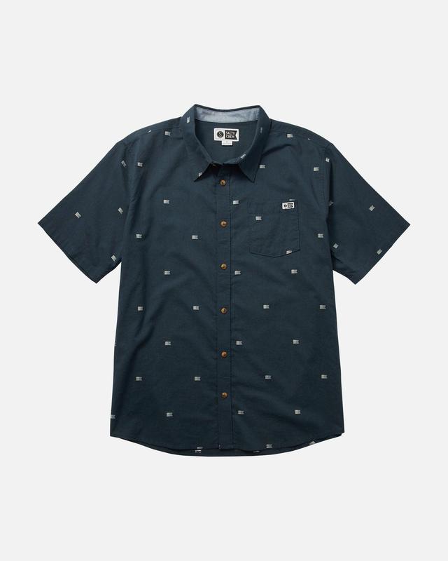 Pennant S/S Woven - Navy Male Product Image