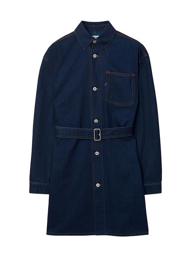 Womens Denim Belted Shirtdress Product Image