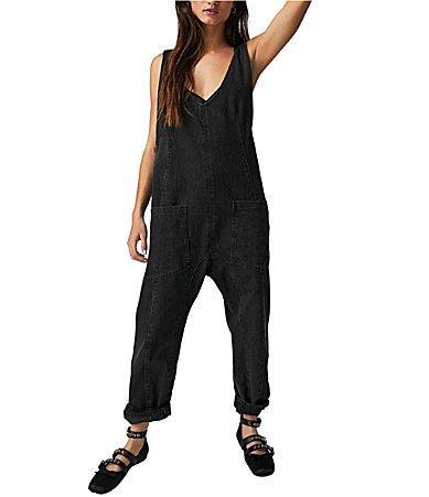 Free People High Roller Scoop Neck Sleeveless Jumpsuit Product Image