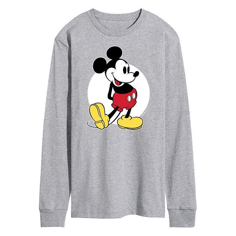 Disneys Mickey Mouse Mens Classic Long Sleeve Graphic Tee Product Image